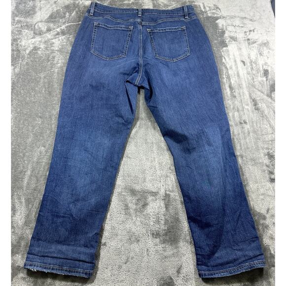 Lane‎ Bryant Jeans Women’s 16 Blue High-rise Essential Stretch Straight Crop - Picture 6 of 16